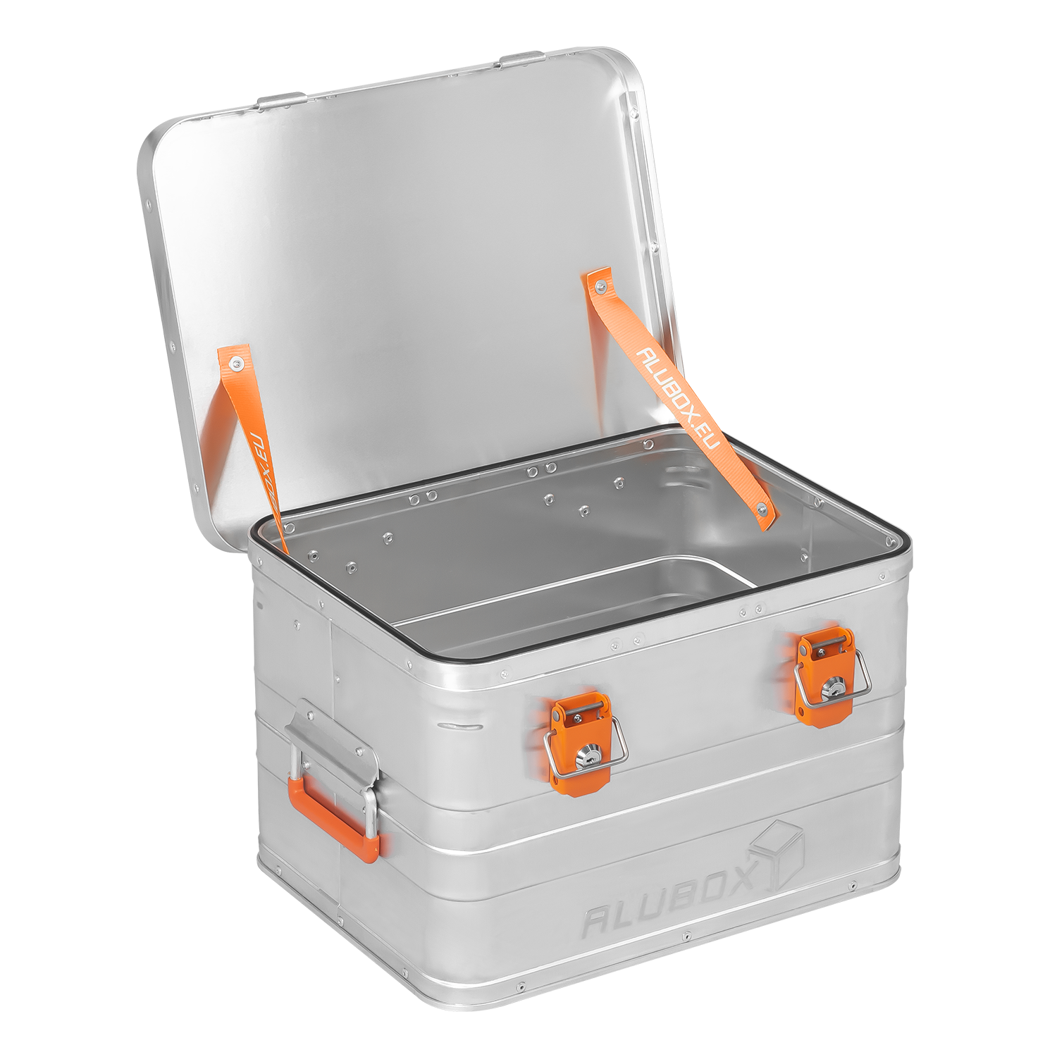ALUBOX Alukiste - 29 Liter - Kleine Transportbox mit Deckel silber - Camping Box