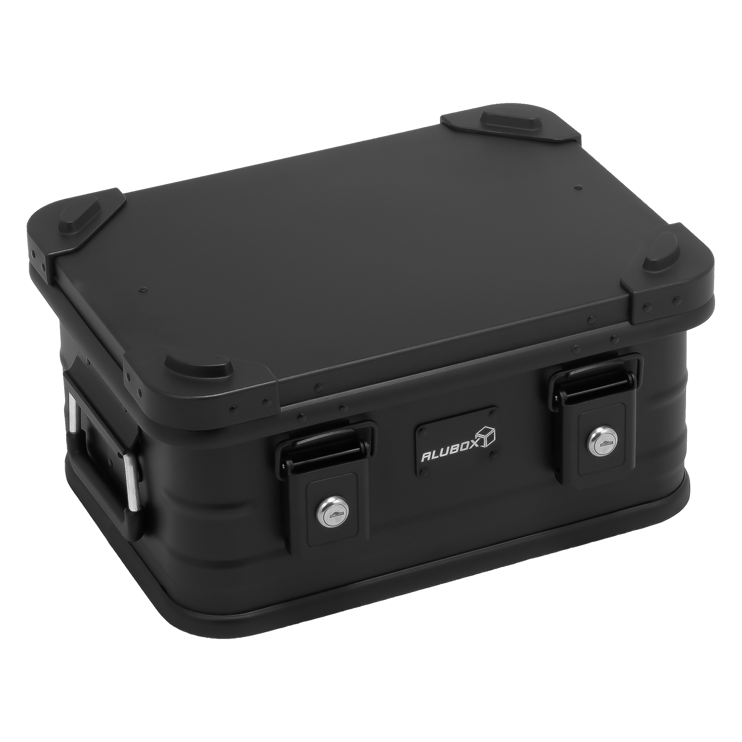 ALUBOX Storage Premium Case - Präsentationskoffer Tackle Box - schwarz Alublech 1mm - Stapelecken