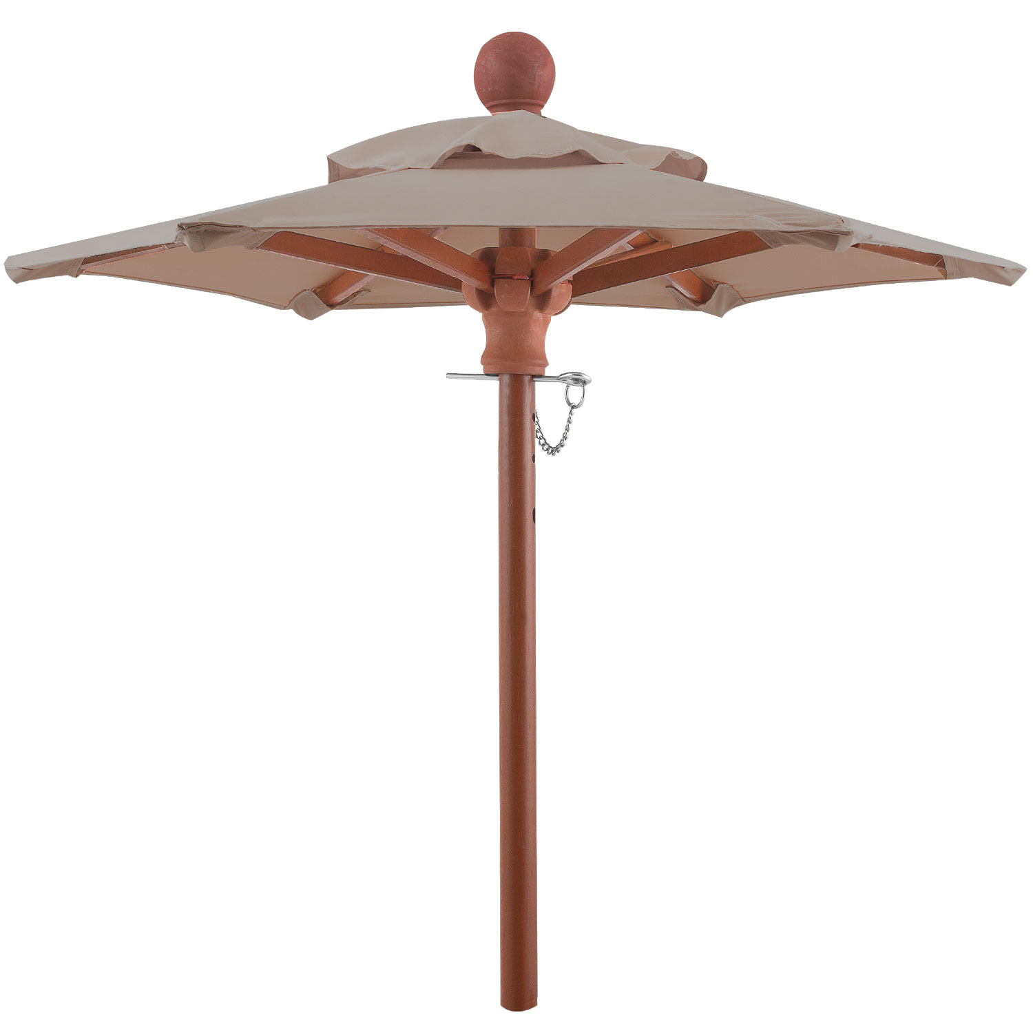 anndora Minischirm Tischschirm Dekoschirm 1m rund Dark Natural Winddach