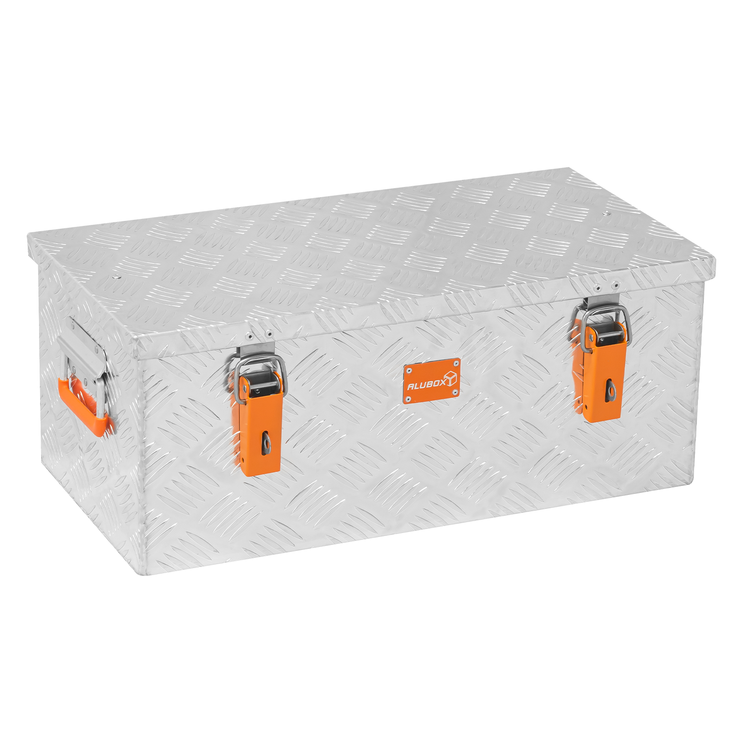 Extra leichte ALUBOX Riffelblechbox Transportkiste 1,5mm Alu Stärke - 4,8 kg 45 Liter - Werkzeug Transportbox - Baustellen Box 