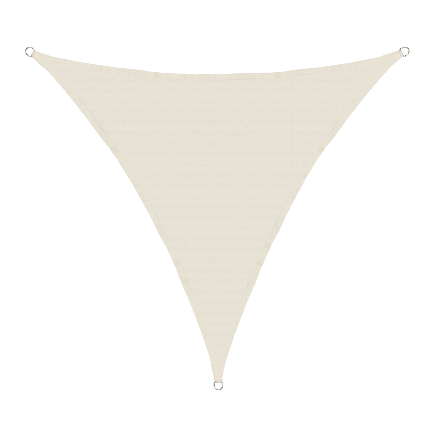 Sonnensegel 5x5x5m dreieckig HDPE - luftdurchlässig - Cremeweiß - 90% UV Schutz - Garten Terrassen Sonnenschutz