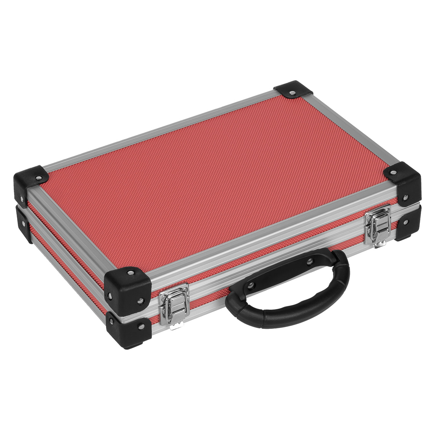 anndora - A4 Werkzeugkoffer rot - Münzkoffer - nur 8,5 cm hoch - Figuren Koffer - Sammlerkoffer 