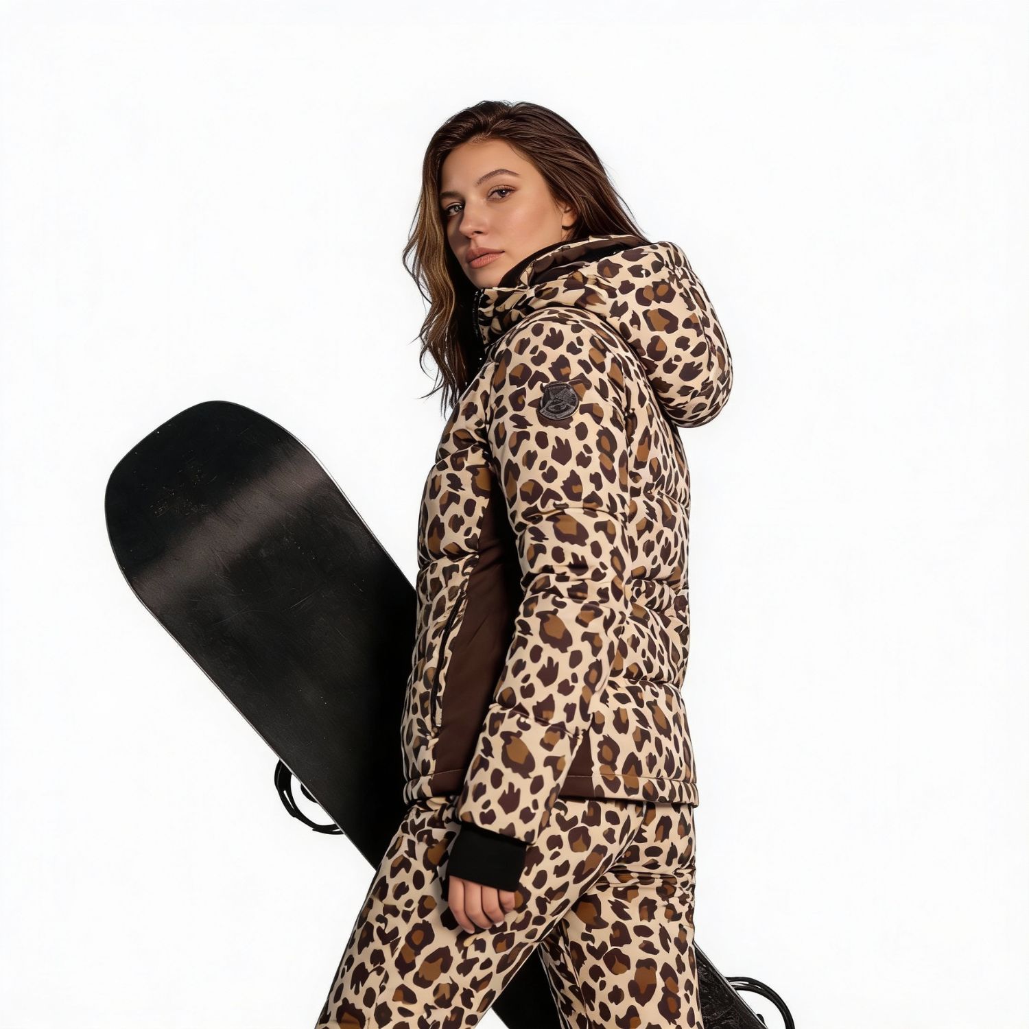 killtec Damen Skianzug 44 2 teilig Skijacke leopard + SkihoseLEO Animal Print