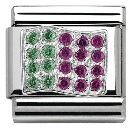 Nomination Classic - Composable Classic Flaggen - Silber, Zirkonia - Portugal - 330318/06