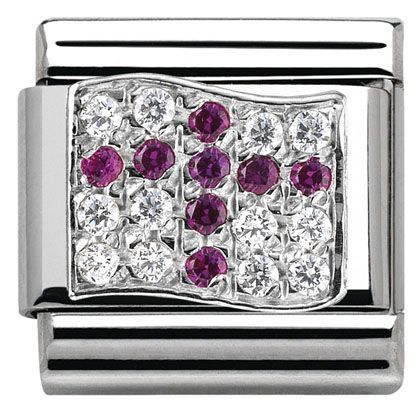 Nomination Classic - Composable Classic Flaggen - Silber, Zirkonia - England - 330318/11