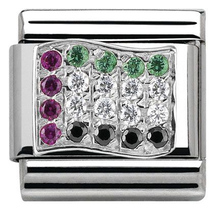 Nomination Classic - Composable Classic Flaggen - Silber, Zirkonia - Arabische Emirate - 330318/22