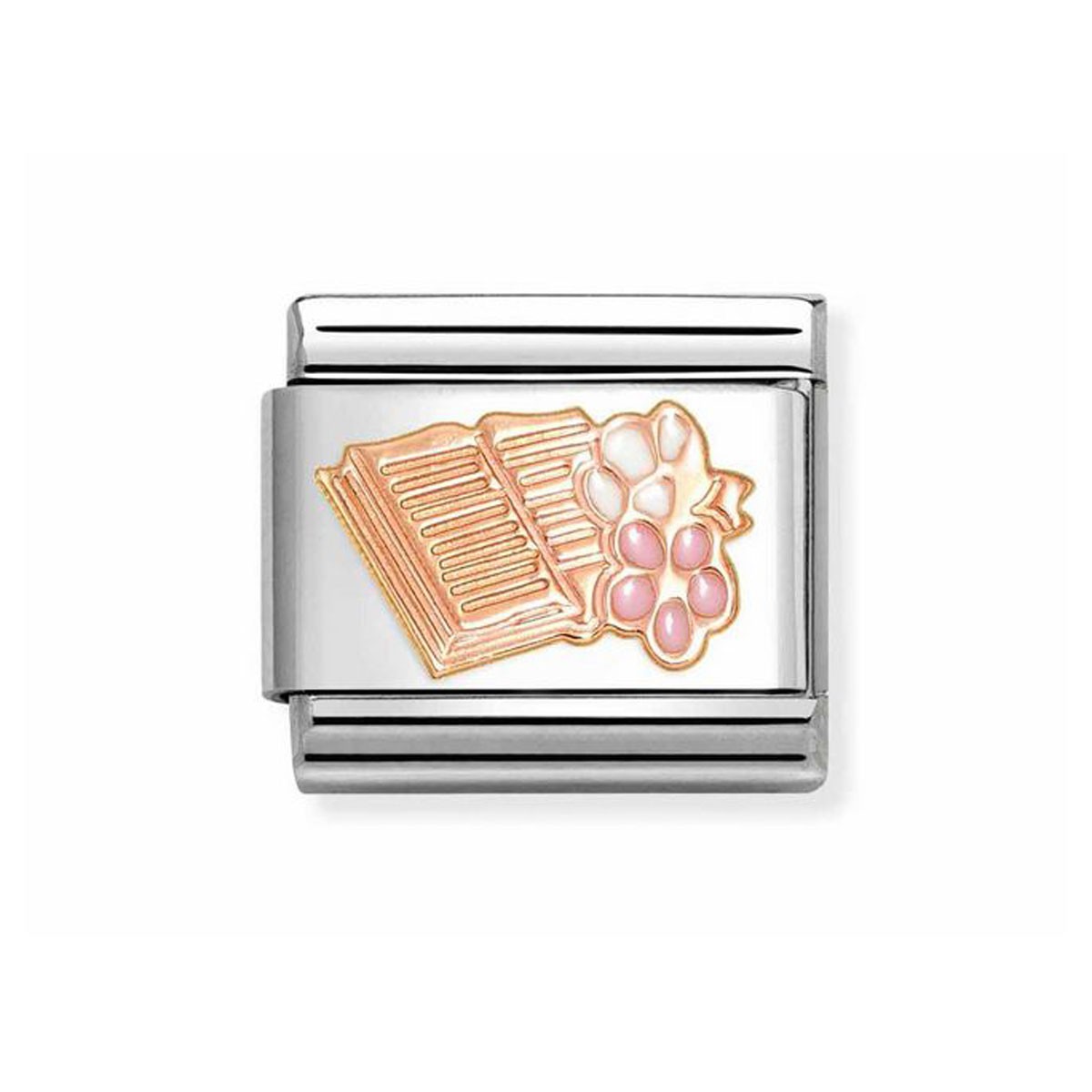 Nomination Charm - Buch mit Blumen - 430202/23
