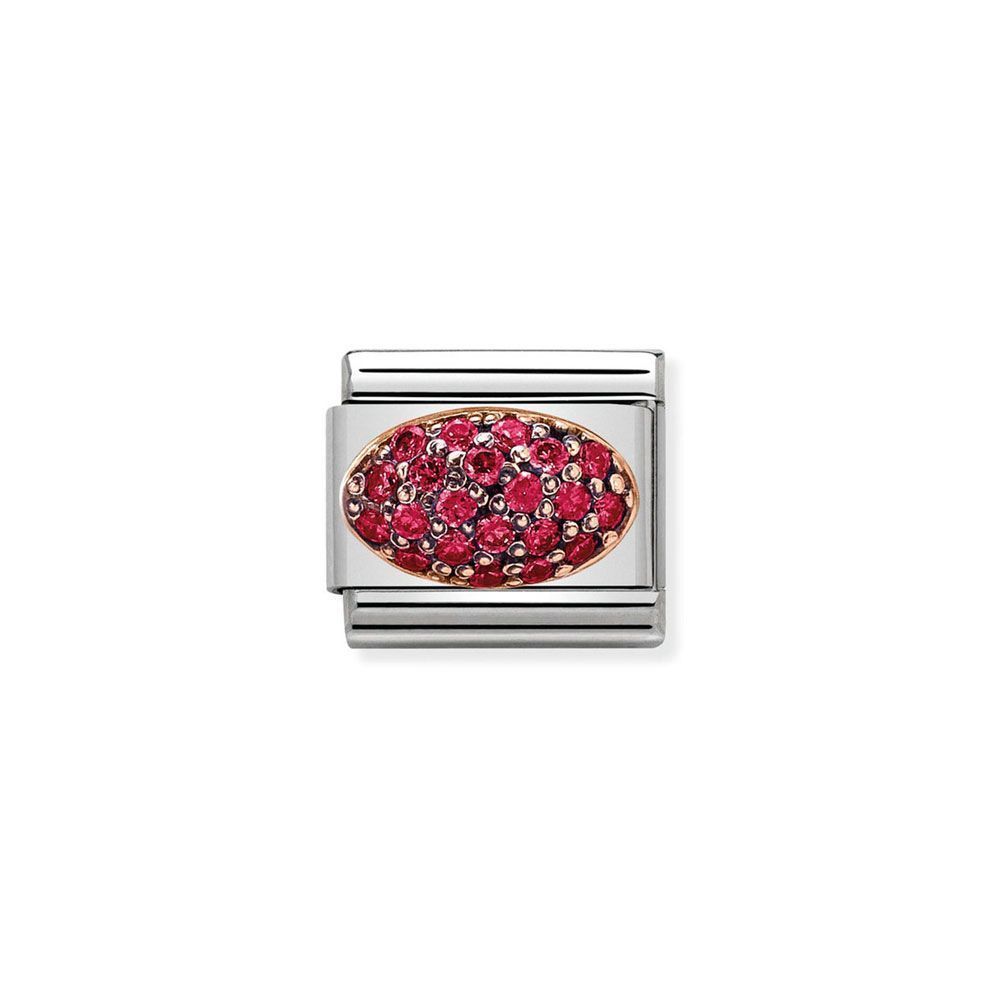 Nomination Classic - Composable Classic - Kuppel und rote Zirkonia - 430314/02