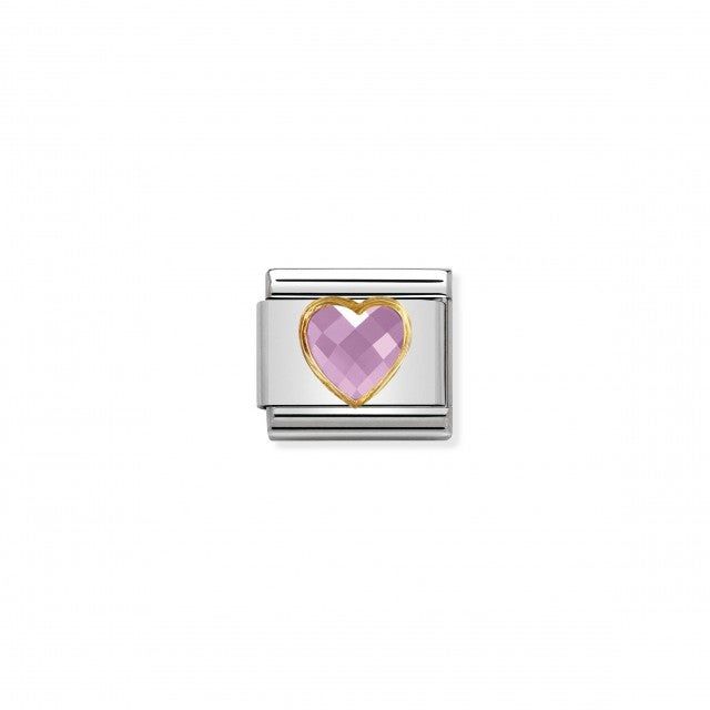 Nomination Classic - Composable Classic - Facett in Rosa - Herz - 030610/003