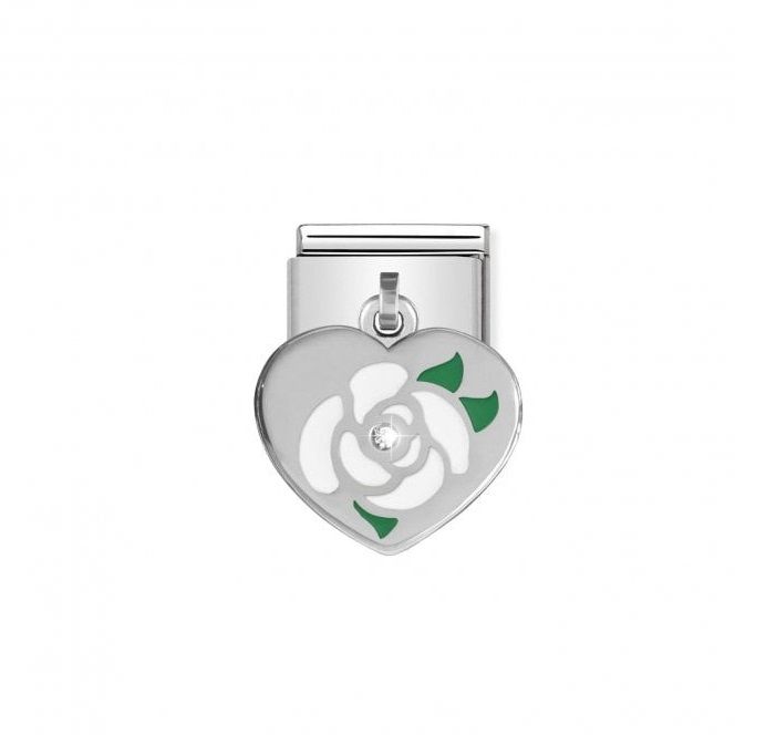 Nomination Classic - Composable Classic - Charm Herz mit Blume - 031712/07