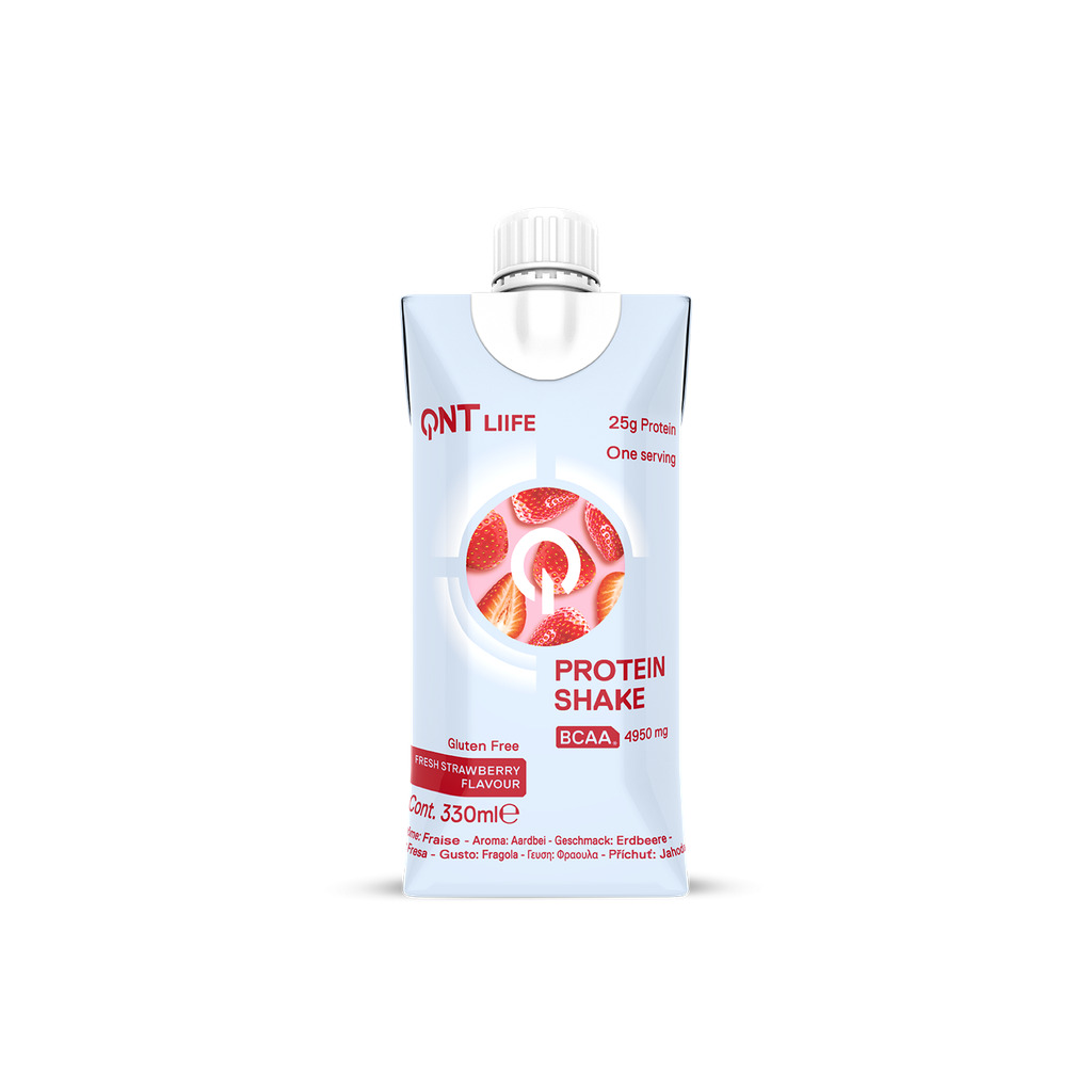 Erdbeer-Whey-Proteinshake QNT Tetra