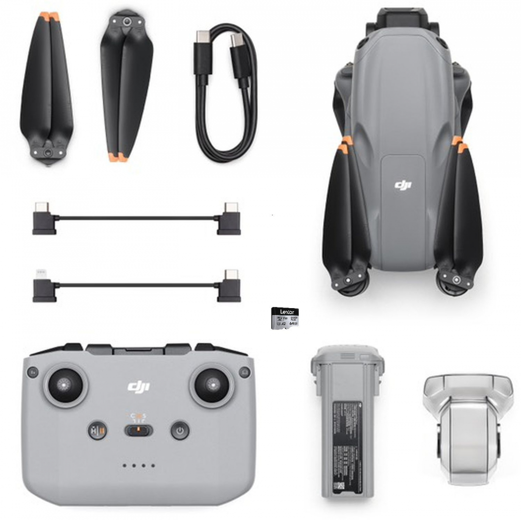 DJI Air 3S (DJI RC-N3) + Lexar Silver Plus microSDXC 64GB