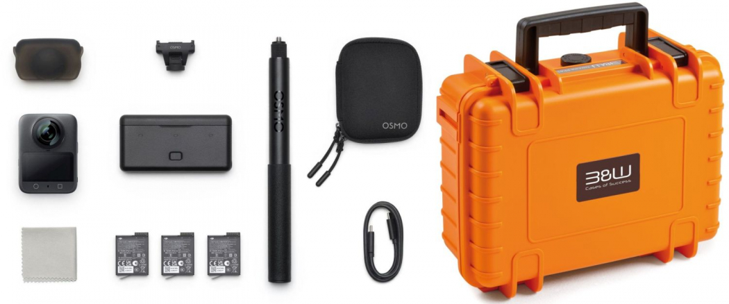DJI Osmo 360 Adventure Combo + B&W DJI Osmo 360 Case Typ 1000 Orange - Dealpreis