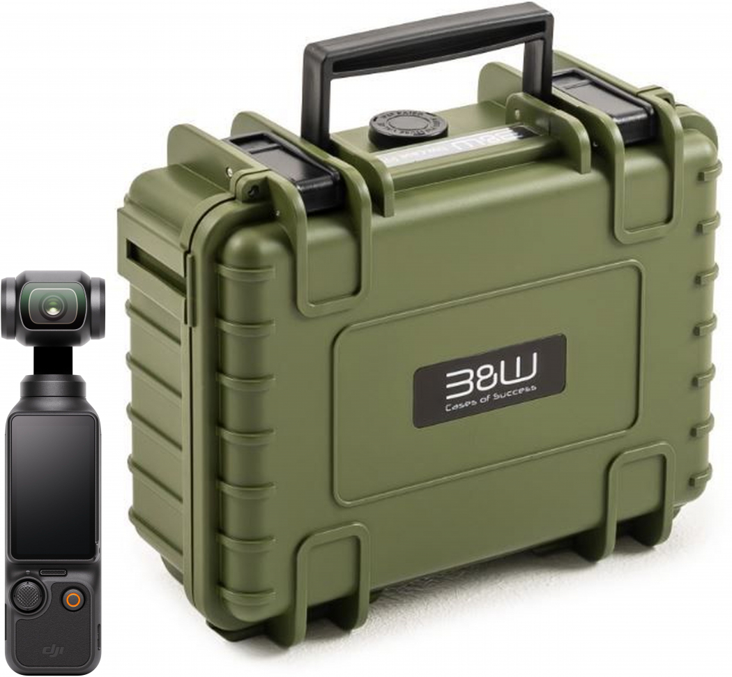 DJI Osmo Pocket 3 + B&W Case Typ 500 braun/grün
