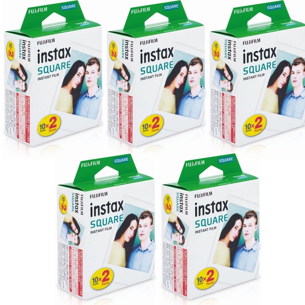 Fujifilm Instax Square Film DP 5er Pack für 100 Fotos