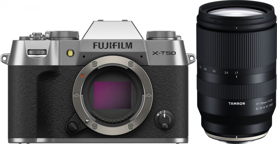 Fujifilm X-T50 silber + Tamron 17-70mm f2,8 Di III-A VC RXD - abzgl. 50,00€ Tamron Sofortrabatt-Aktion