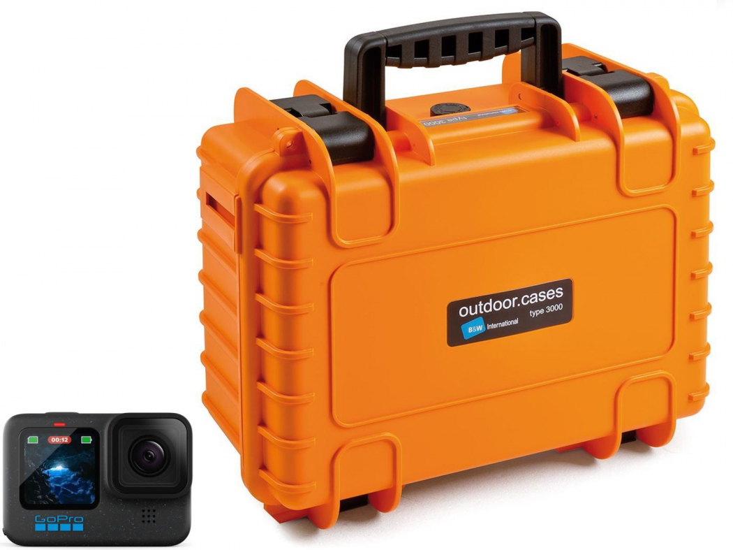 GoPro HERO12 Black + B&W Case Type 3000 orange - nach 70 EUR GoPro Sofortrabatt
