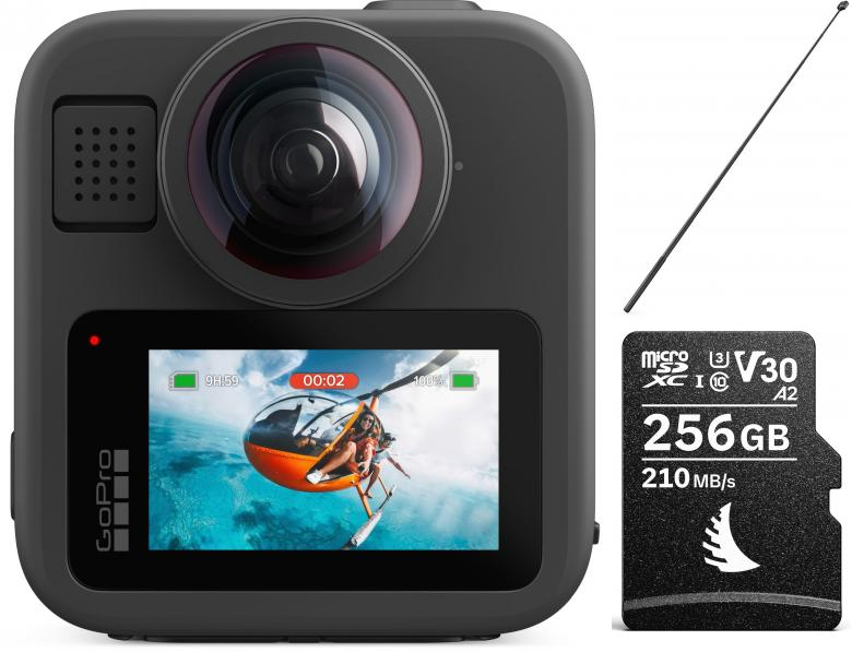 GoPro MAX2 + 2,7m Extension Pole + Angelbird V30 MK2 256GB 210MB/s