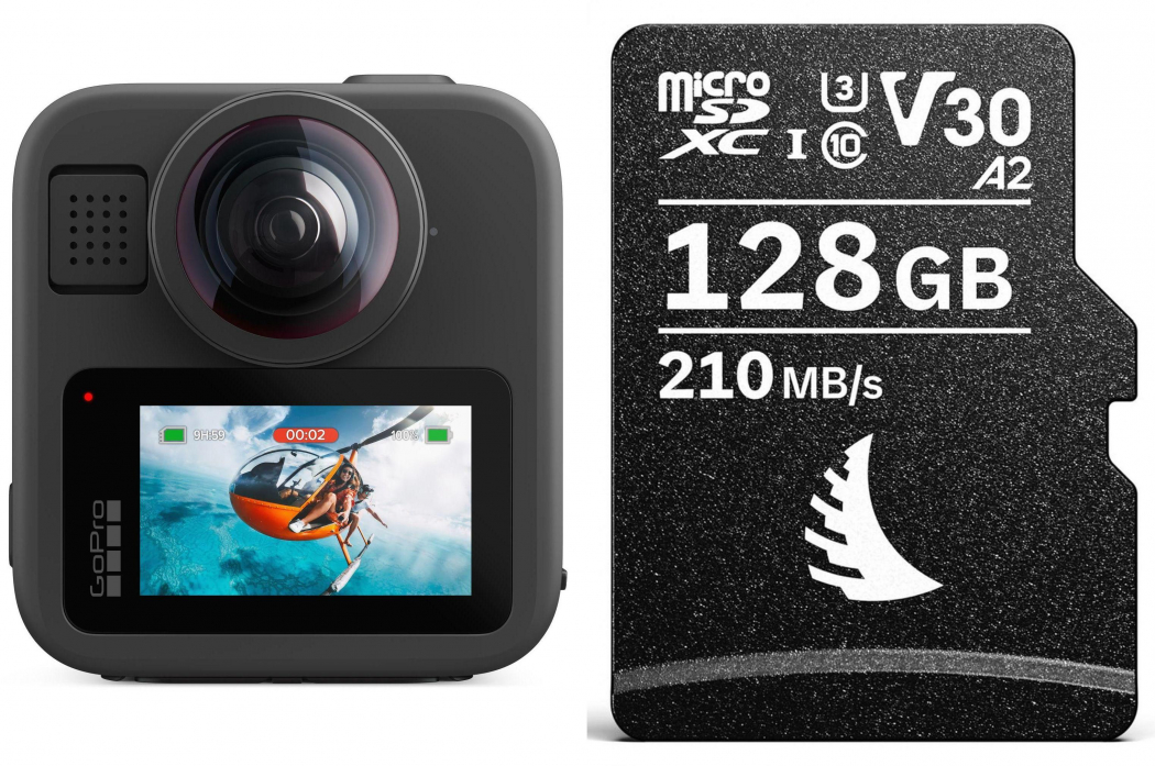 GoPro MAX2 + Angelbird AV PRO microSD V30 MK2 128GB 210MB/s