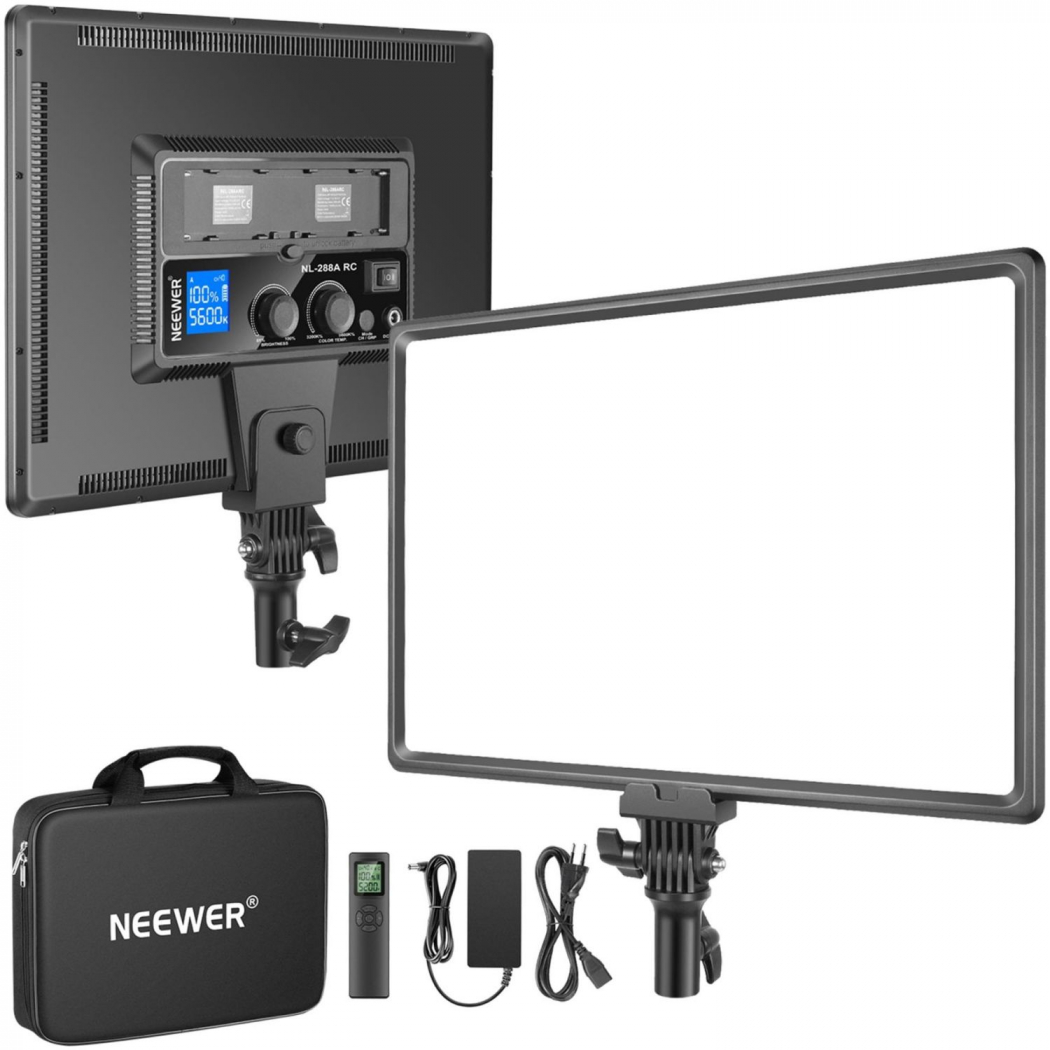NEEWER NL-288ARC Bi-Color LED Flächenleuchte mit Fernbedienung