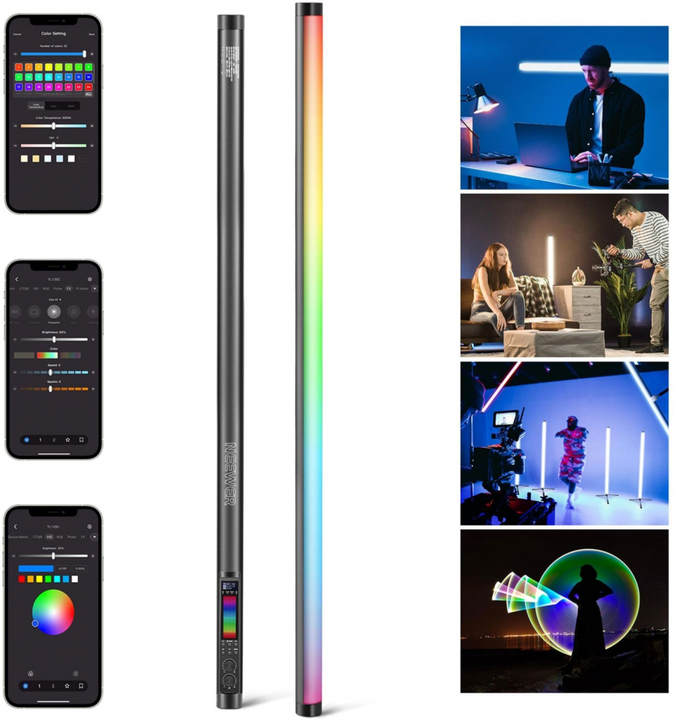 NEEWER TL120C RGB LED Stablicht, extralang