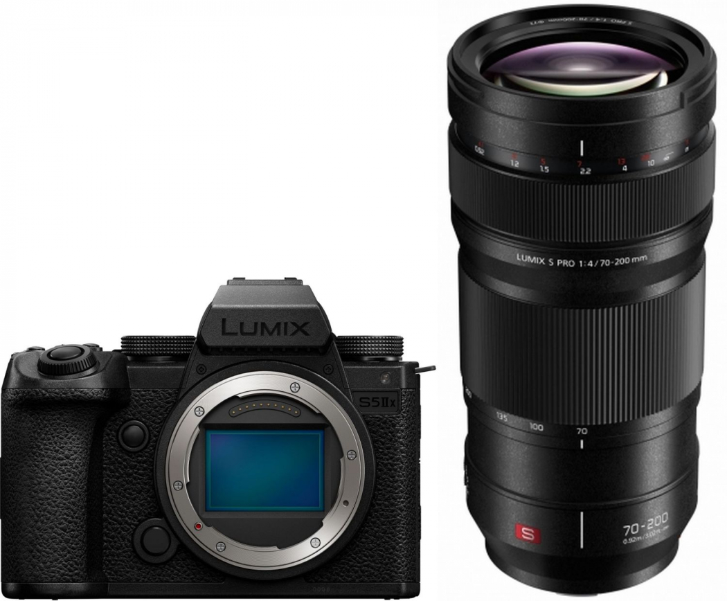 Panasonic DC-S5 II X + Panasonic Lumix S PRO 70-200mm F4 O.I.S. - abzgl. 400,00€ Lumix MFT - S - Herbst Aktion - abzgl. 150,00€ Lumix S - Objektiv Herbst Aktion - abzgl. 150,00€ Lumix S WBW Herbst Aktion