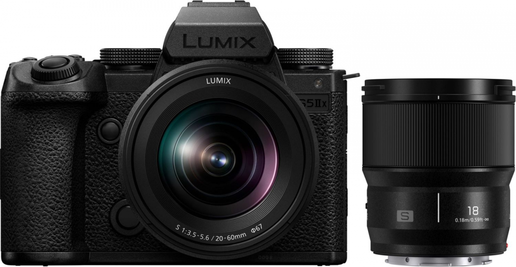 Panasonic DC-S5 IIX + S 20-60mm f3,5-5,6 + S 18mm f1,8 - abzgl. 100,00€ Lumix Cashback Aktion -200,00€ Lumix Objektiv Kombi-Rabatt 3.099,00 Effektivpreis