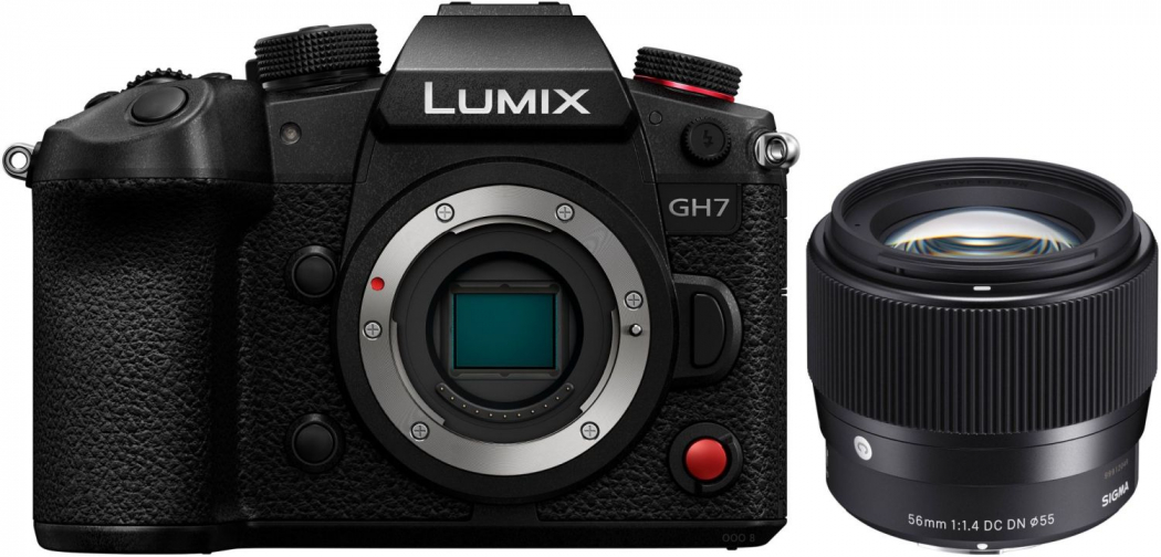 Panasonic Lumix DC-GH7 + Sigma 56mm 1,4 DC DN MFT - abzgl. 300,00€ Lumix MFT - S - Herbst Aktion