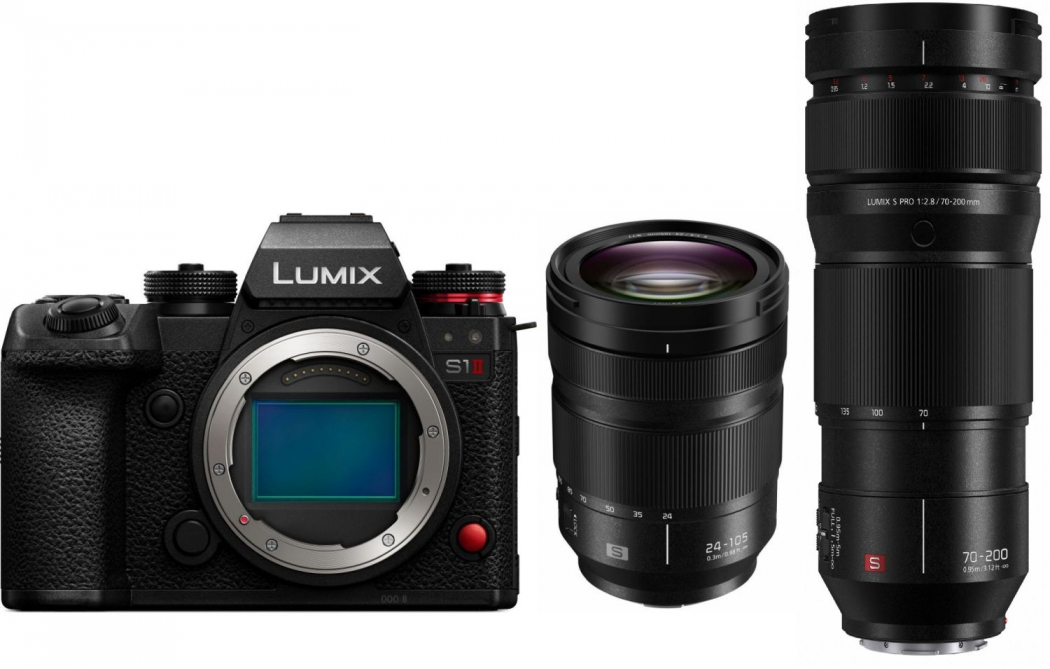 Panasonic Lumix DC-S1II + S 24-105mm f4+ S Pro 70-200mm f2,8 O.I.S. - abzgl. 300,00€ Lumix S - Objektiv Herbst Aktion - abzgl. 300,00€ Lumix S WBW Herbst Aktion