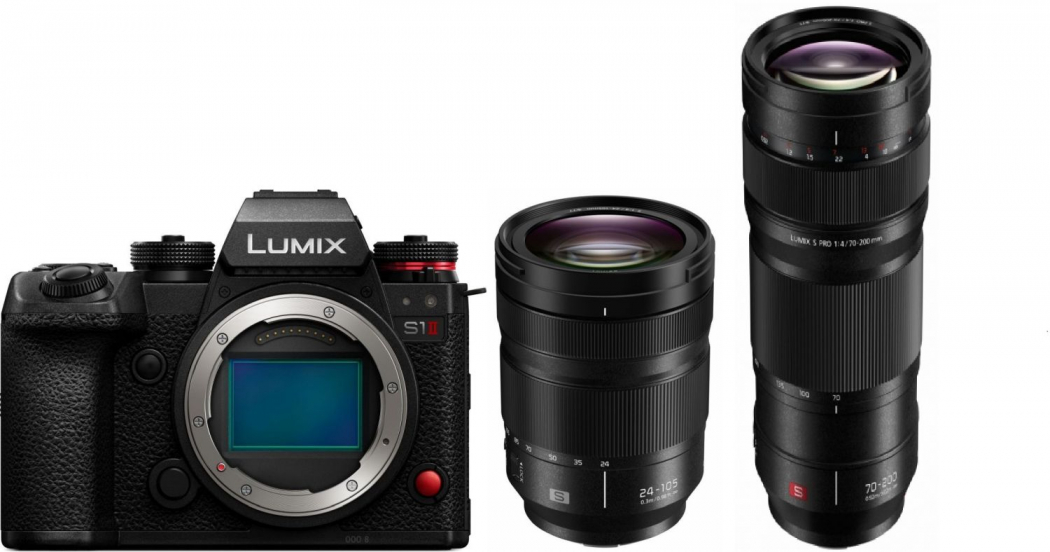 Panasonic Lumix DC-S1II + S 24-105mm f4+ S Pro 70-200mm f4 O.I.S. - nach 150 EUR Panasonic Lumix S - Objektiv Herbst Aktion - nach 150 EUR Panasonic Lumix S WBW Herbst Aktion