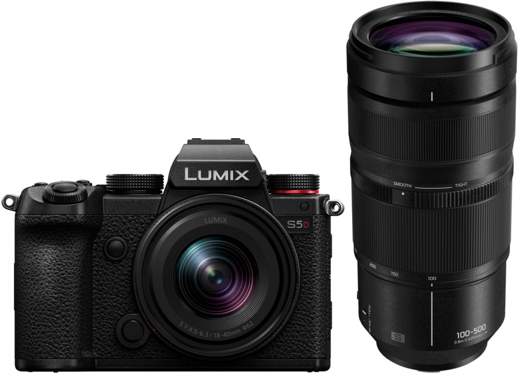 Panasonic Lumix DC-S5D + S 18-40mm f4,5-6,3 + S 100-500mm f5-7,1 - abzgl. 1.100,00€ Lumix X-Mas Sofortrabatt Aktion