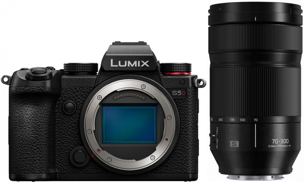 Panasonic Lumix DC-S5D + S 70-300mm f4,5-5,6 O.I.S - abzgl. 100,00€ Lumix S - Objektiv Herbst Aktion