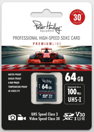 Peter Hadley 64GB UHS-I SDXC-Karte U3 V30