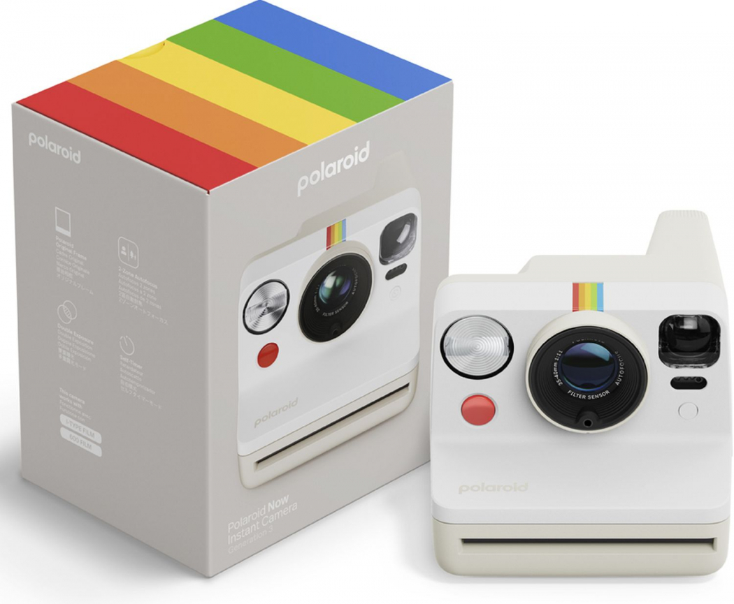 Polaroid Now Gen3 Kamera Pepple weiß Sofortbildkamera
