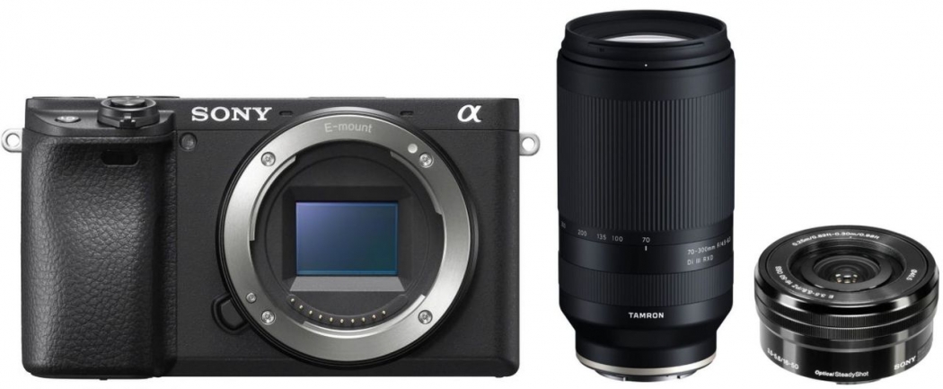 Sony Alpha ILCE-6400 + 16-50mm OSS + Tamron 70-300mm f4,5-6,3 Di III - nach 50 EUR Tamron Sofortrabatt-Aktion
