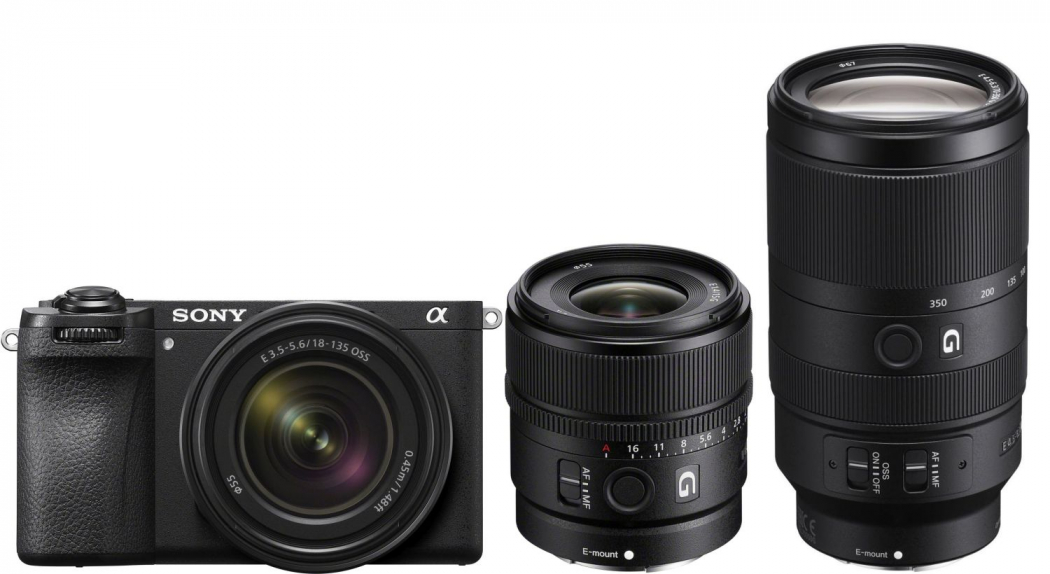Sony Alpha ILCE-6700 + 18-135mm + 15mm f1,4 G + 70-350mm f4,5-6,3 G - abzgl. 100,00€ Winter Cashback - abzgl. 100,00€ Welcome to Alpha-Bonus