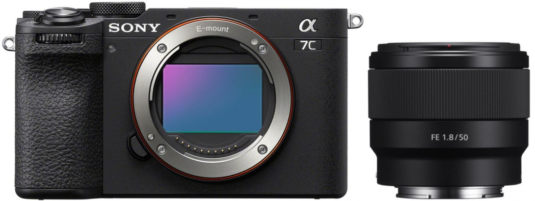 Sony Alpha ILCE-7C II sch+Sony FE 50mm f1,8 Prime - abzgl. 100,00€ Winter Cashback