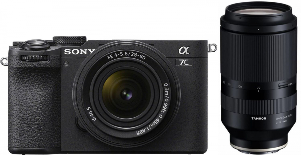 Sony Alpha ILCE-7C II schwarz + 28-60mm + Tamron 70-180mm f2,8 - abzgl. 100,00€ Winter Cashback