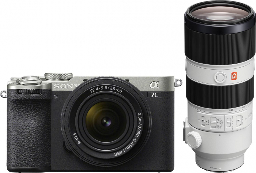 Sony Alpha ILCE-7C II silber + 28-60mm + 70-200mm f2,8 - abzgl. 100,00€ Wildlife Objektiv-Rabatt - abzgl. 300,00€ Winter Cashback - abzgl. 100,00€ Welcome to Alpha-Bonus