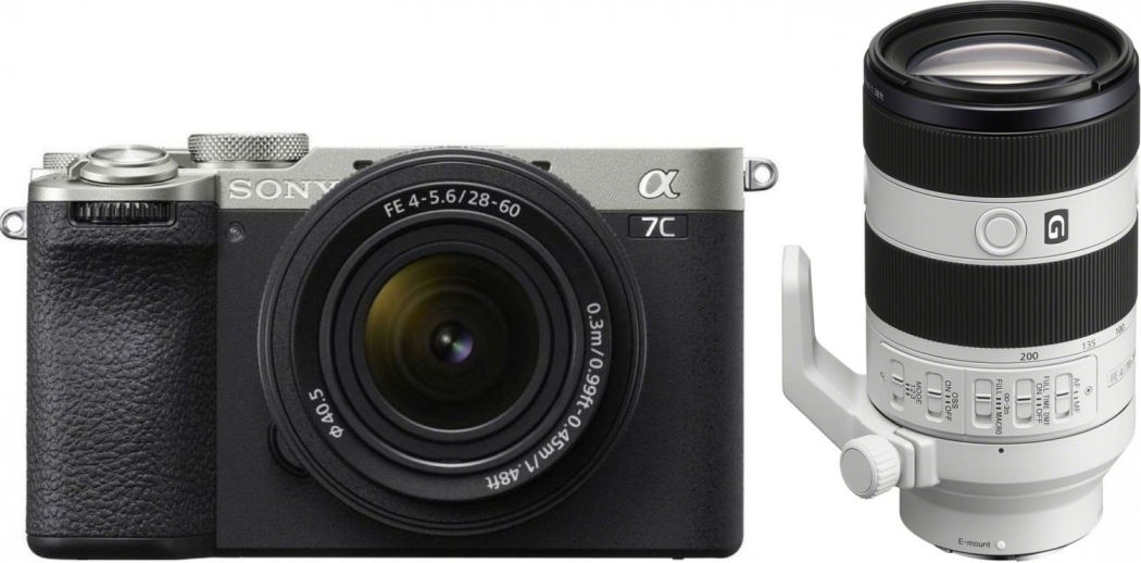 Sony Alpha ILCE-7C II silber + 28-60mm + 70-200mm f4 II - abzgl. 150,00€ Wildlife Objektiv-Rabatt - abzgl. 100,00€ Winter Cashback - abzgl. 100,00€ Welcome to Alpha-Bonus
