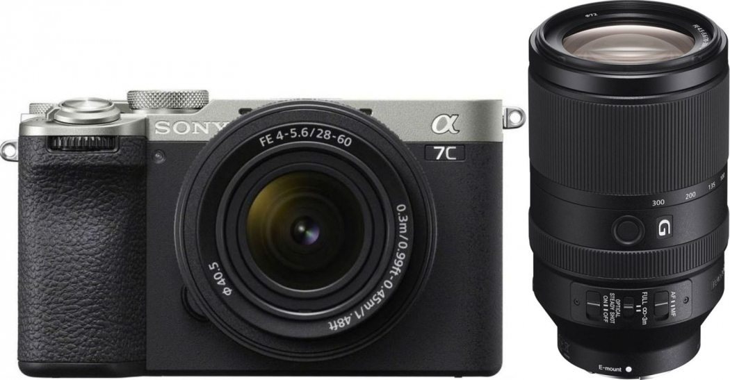 Sony Alpha ILCE-7C II silber + 28-60mm + 70-300mm - abzgl. 100,00€ Wildlife Objektiv-Rabatt - abzgl. 200,00€ Winter Cashback - abzgl. 100,00€ Welcome to Alpha-Bonus