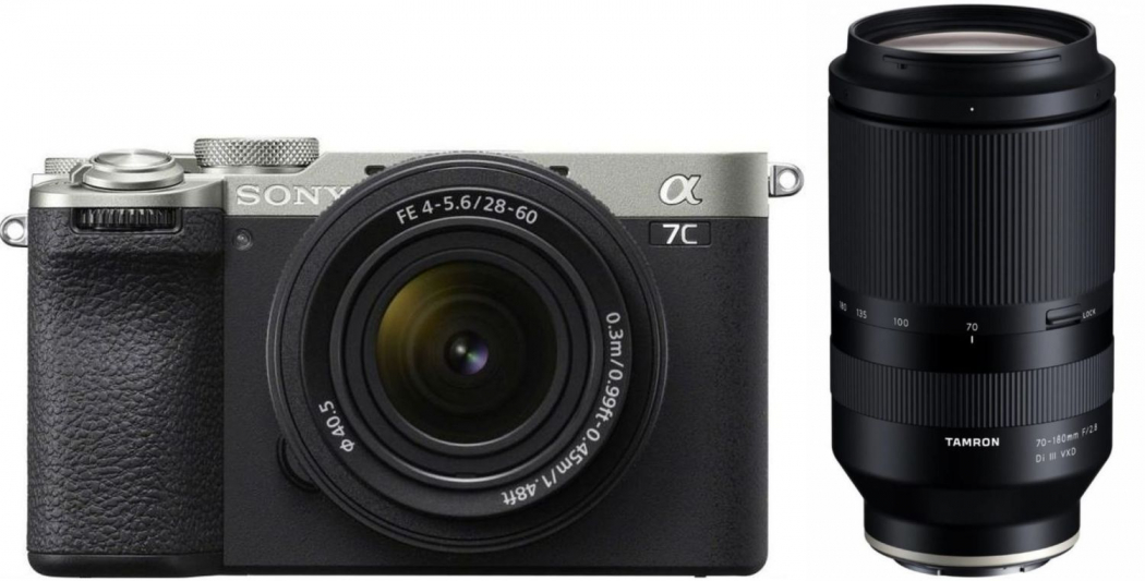 Sony Alpha ILCE-7C II silber + 28-60mm + Tamron 70-180mm f2,8 - abzgl. 100,00€ Winter Cashback