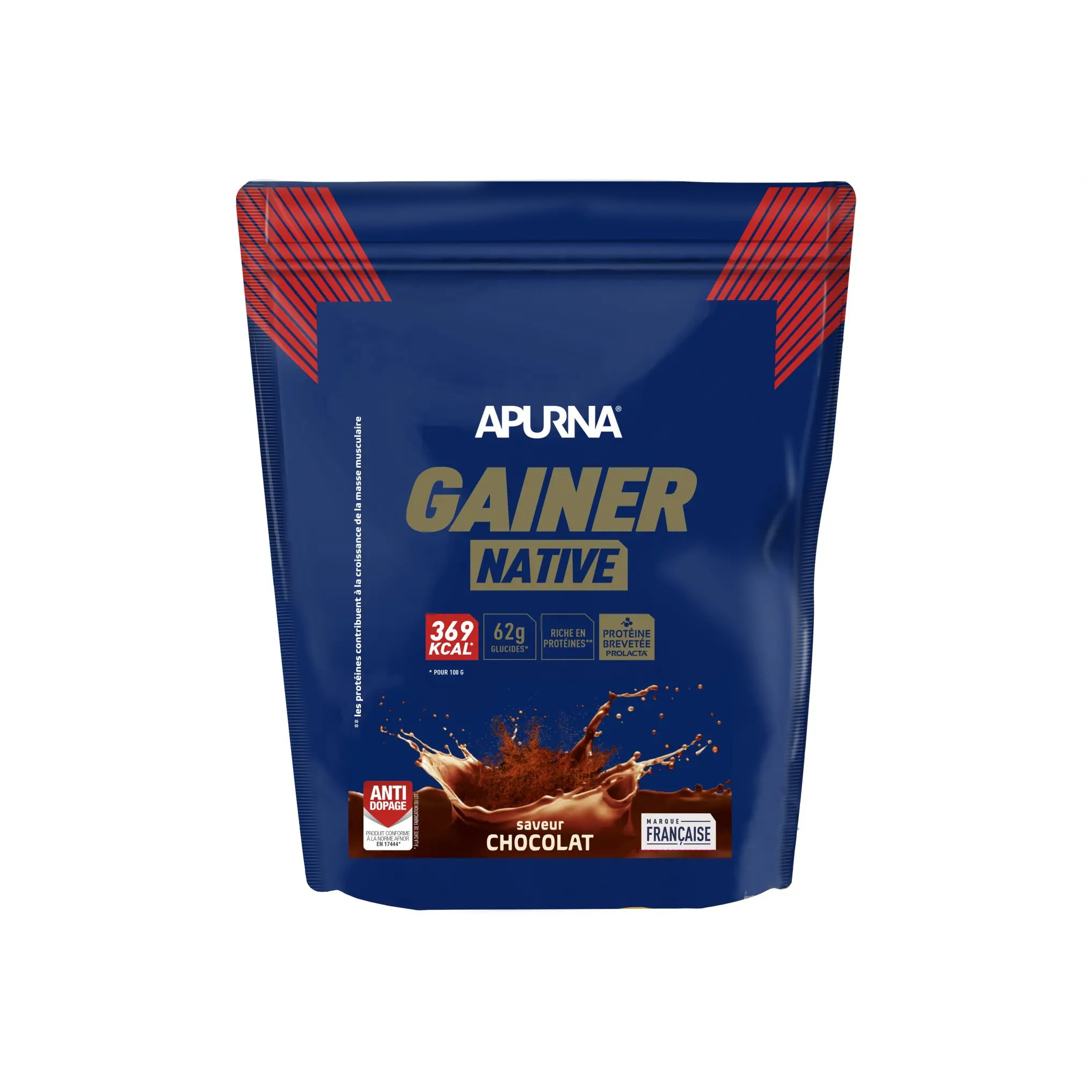 Schokoladenprotein Apurna Gainer Native Doypack