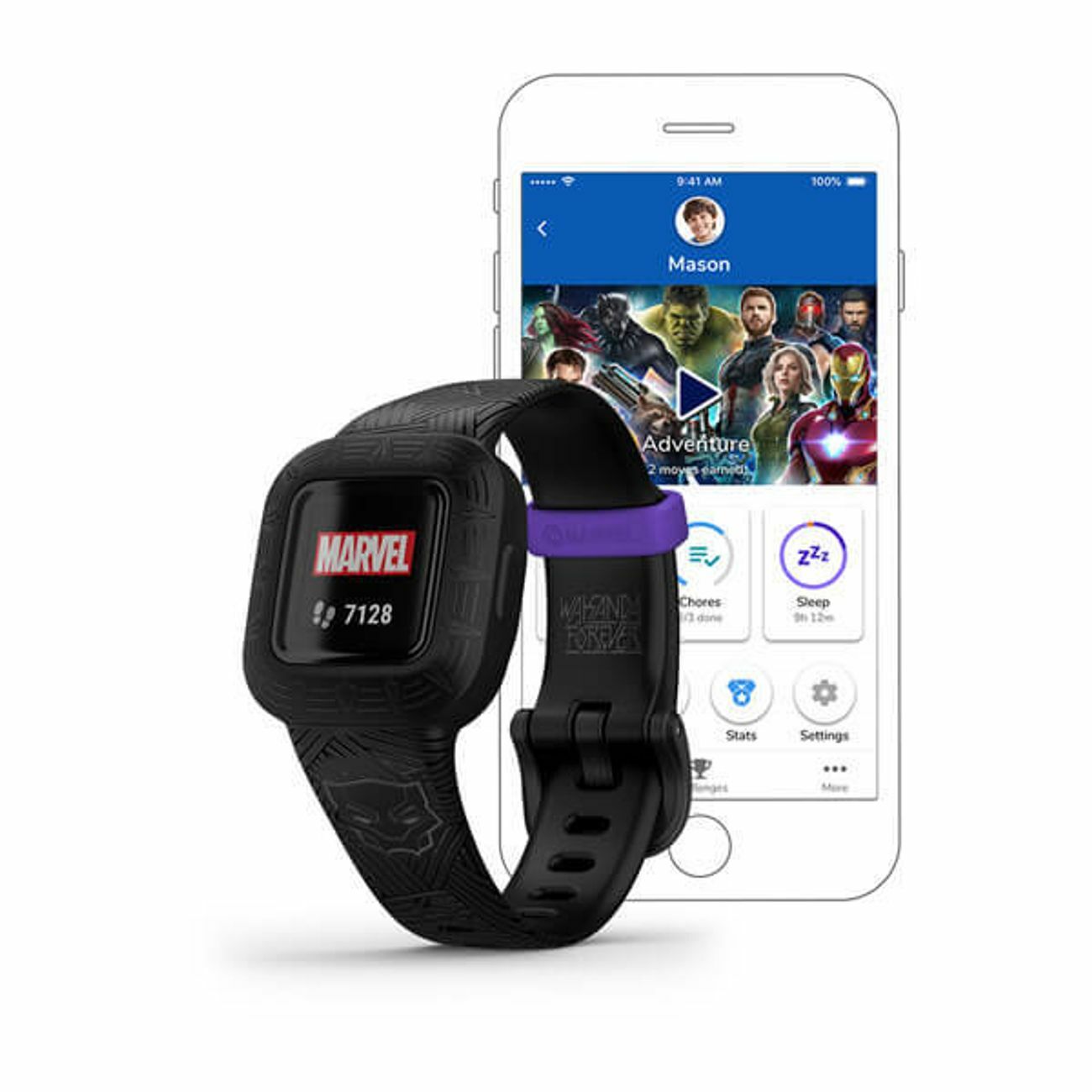 Garmin Vívofit 3 marvel black panther Kinderuhr