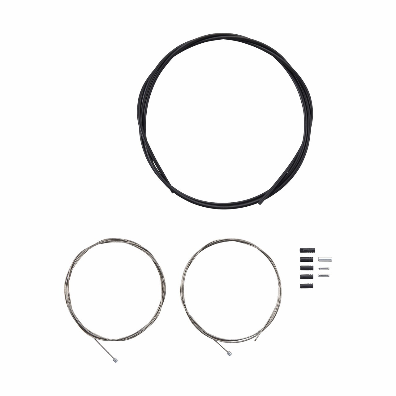 Schaltzug- und Hüllen-Set aus rostfreiem Stahl, Endstücke 4er Set, wasserdichtes Endstück SIS-SP40, wasserdichtes Endstück für den Hinterrad-Schaltzug, Kabel-Endstücke 2er Set Shimano SIS-OT-SP41