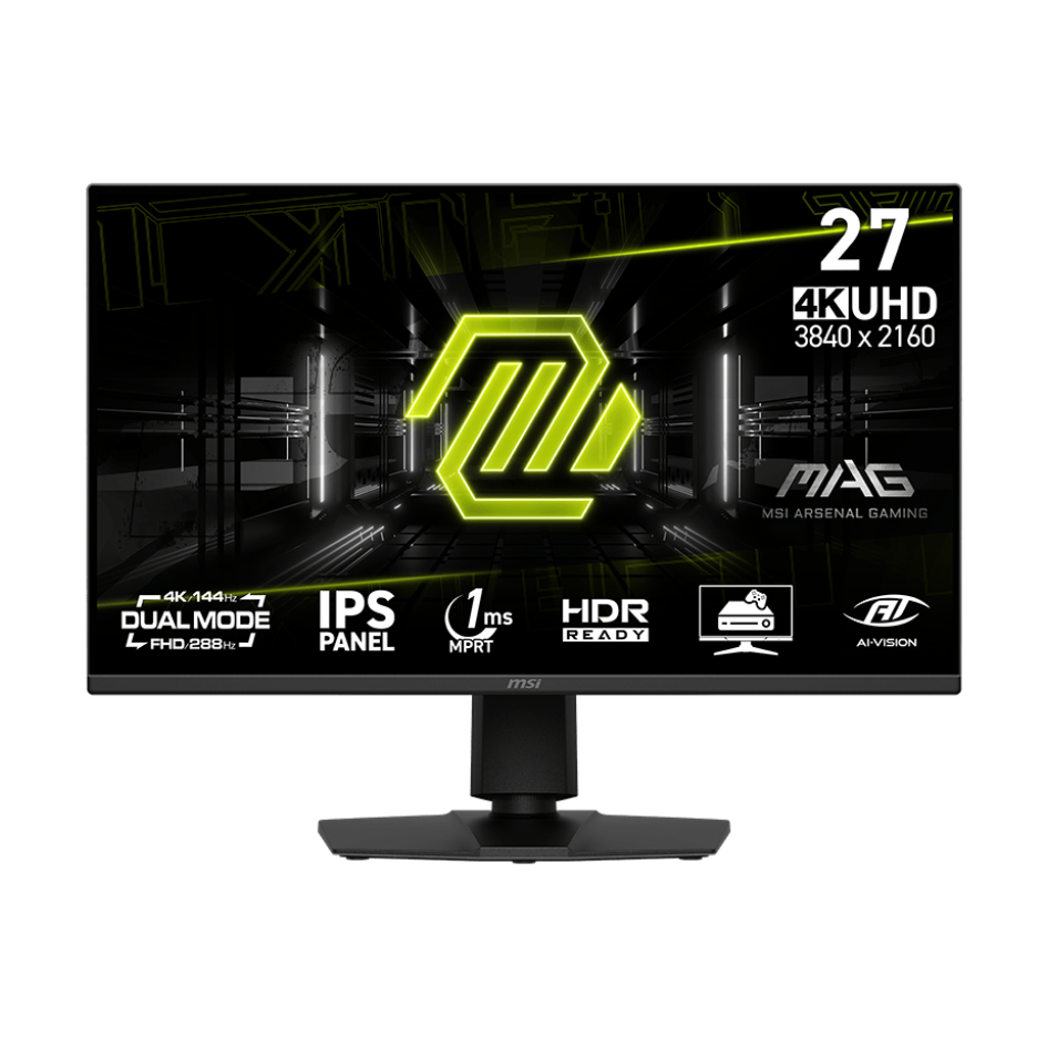 MSI MAG 275UPD E14 Gaming Monitor - 4K UHD, Dual Mode Dual Mode für UHD bei 144 Hz und FHD bei 288 Hz