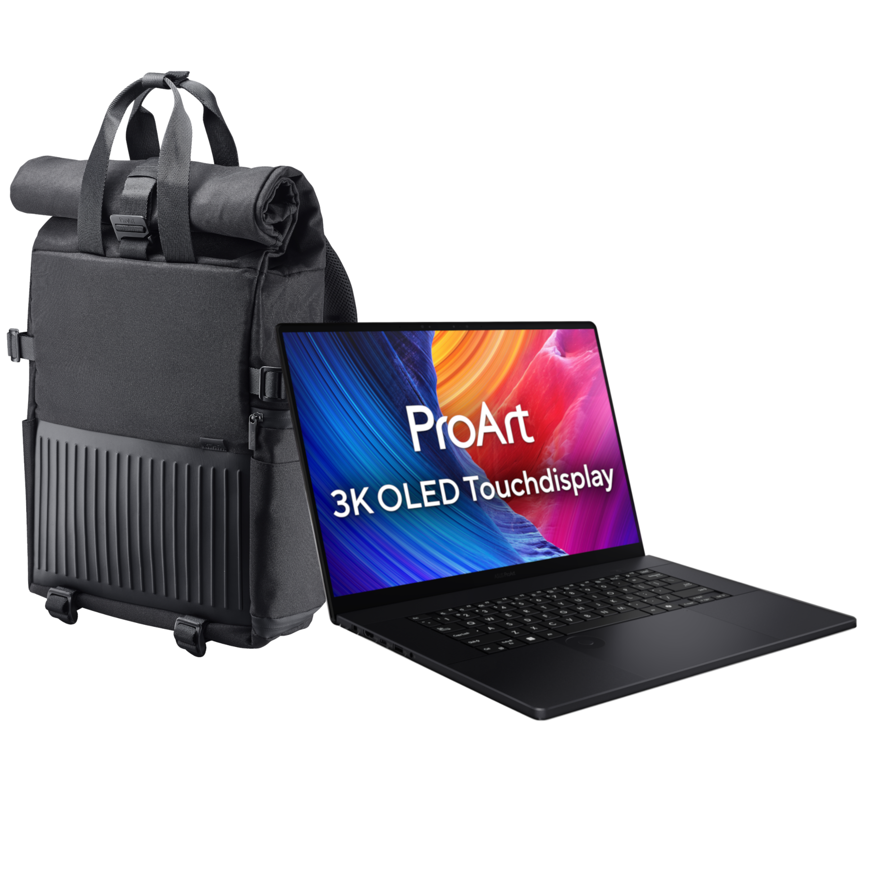 ASUS ProArt P16 H7606WM-RJ050W + ASUS PP4600 PROART BACKPACK - 16' WQXGA+ 120Hz OLED, AMD Ryzen™ AI 9 HX 370, 32GB RAM, 1TB SSD, NVIDIA® GeForce RTX™