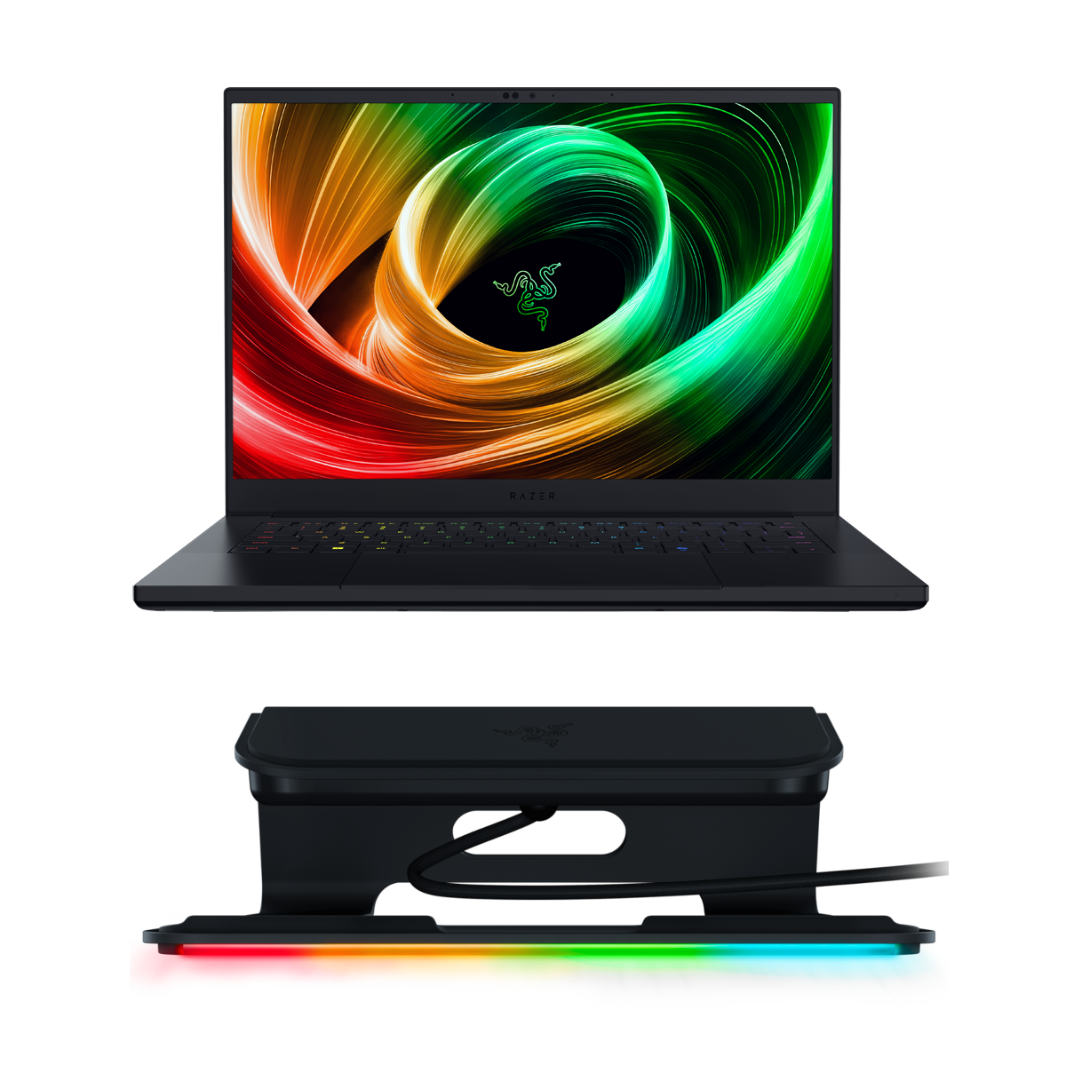 Razer Blade 14 + Razer Laptop Stand Chroma - 14' QHD+ 120Hz OLED Display, AMD Ryzen 9 AI 365, 32GB RAM, 1TB SSD, NVIDIA GeForce RTX 5070, Windows 11