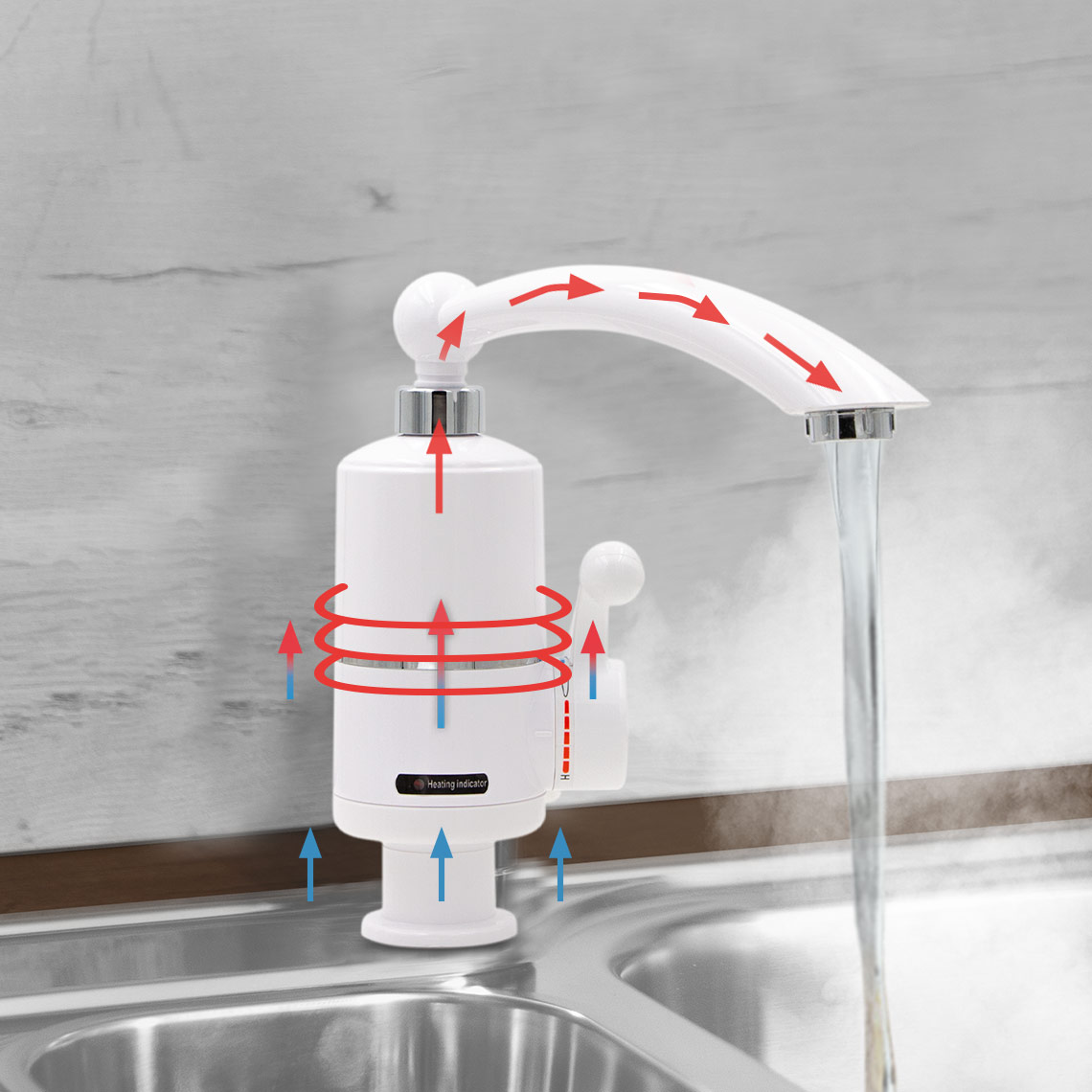 Aquadon SmartHeater Compact Wasserhahn mit integriertem Durchlauferhitzer