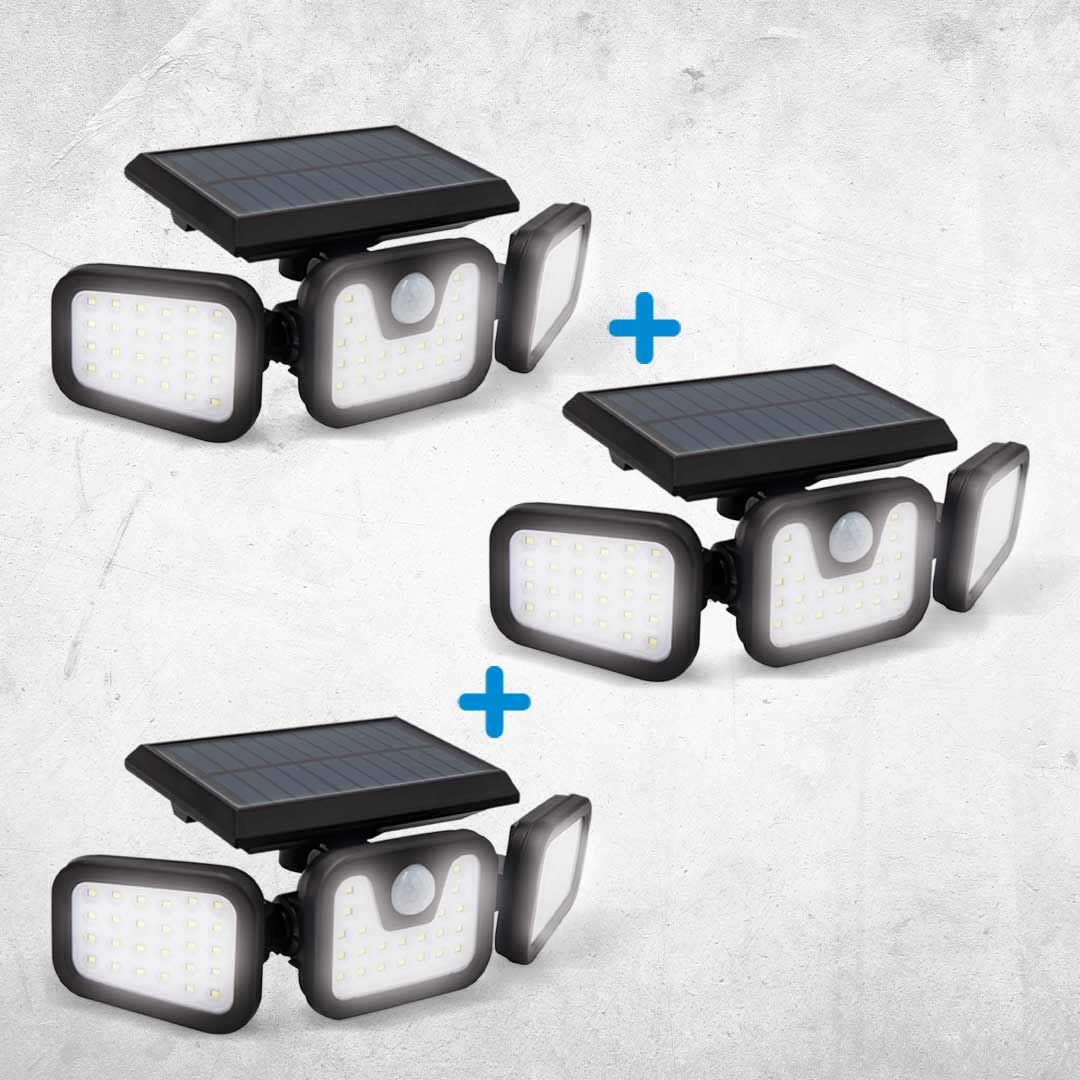 Panta TrioSolar LED-Solar-Außenleuchte mit Sensor SPAR-SET 3 Stk.
